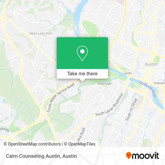 Calm Counseling Austin map
