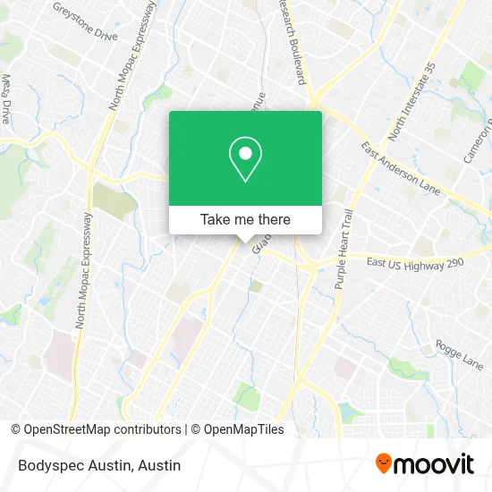 Bodyspec Austin map