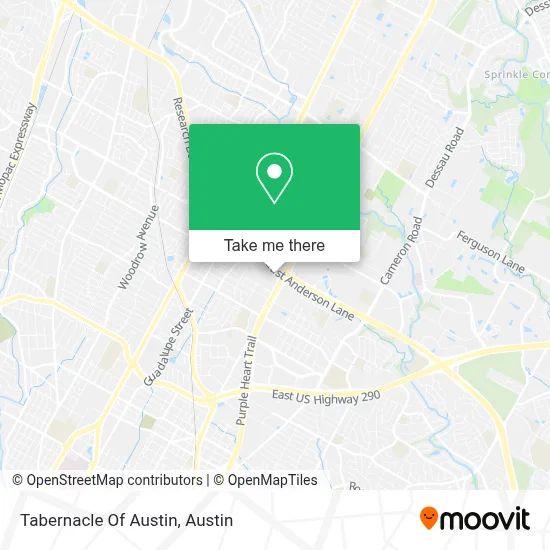 Tabernacle Of Austin map
