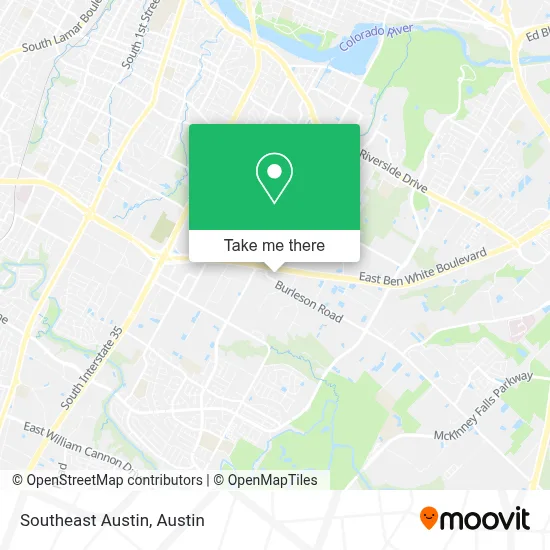 Southeast Austin map