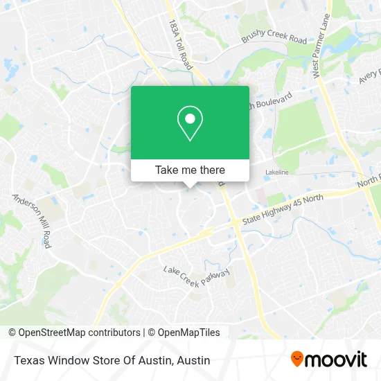 Texas Window Store Of Austin map