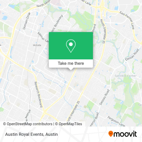 Austin Royal Events map