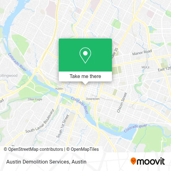 Austin Demolition Services map