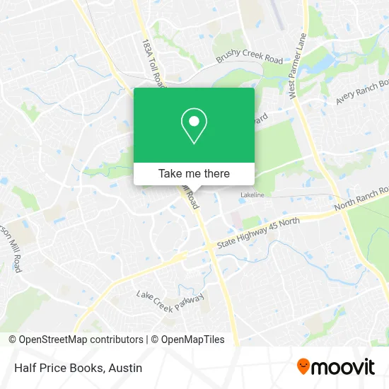 Half Price Books map