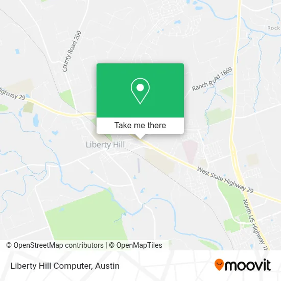 Liberty Hill Computer map