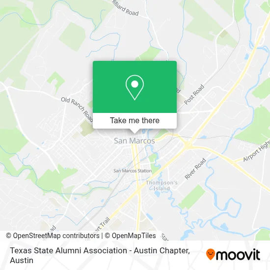 Texas State Alumni Association - Austin Chapter map