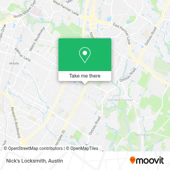 Nick's Locksmith map