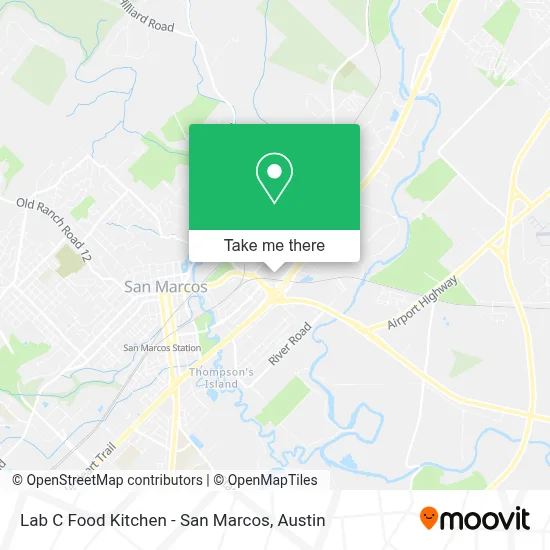 Lab C Food Kitchen - San Marcos map