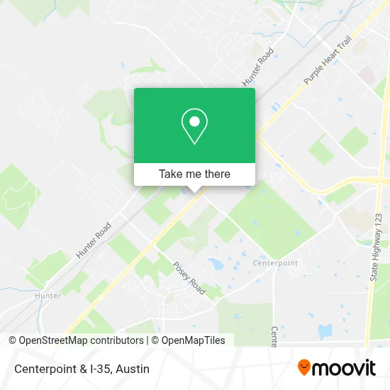 Centerpoint & I-35 map