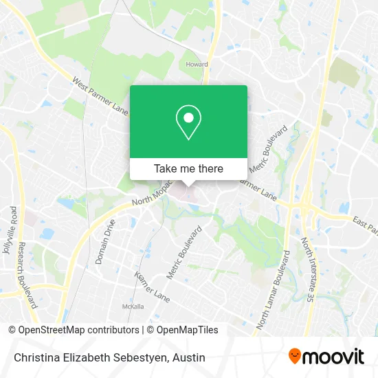 Christina Elizabeth Sebestyen map