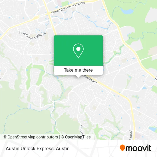 Austin Unlock Express map