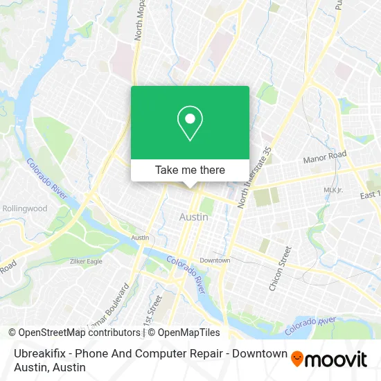Ubreakifix - Phone And Computer Repair - Downtown Austin map