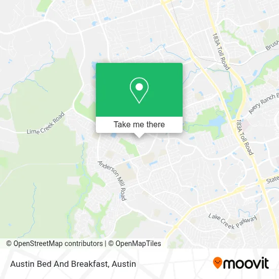 Austin Bed And Breakfast map
