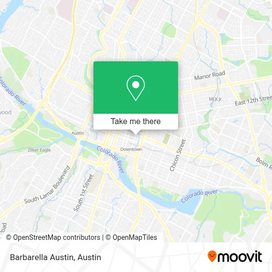 Barbarella Austin map