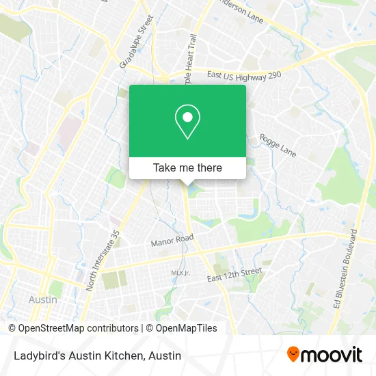 Ladybird's Austin Kitchen map
