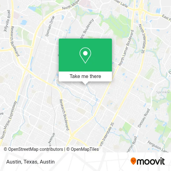 Austin, Texas map