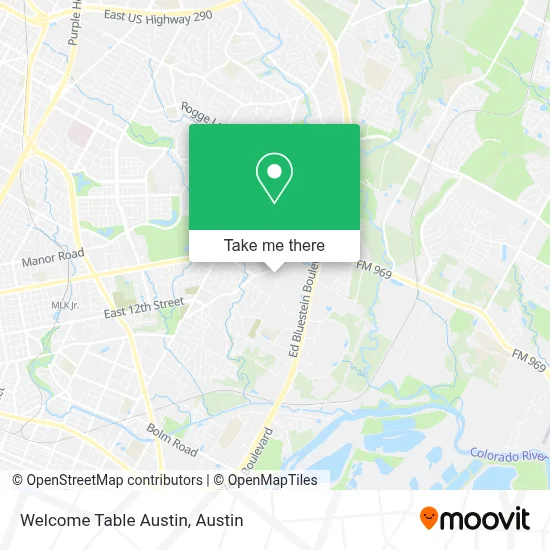 Welcome Table Austin map