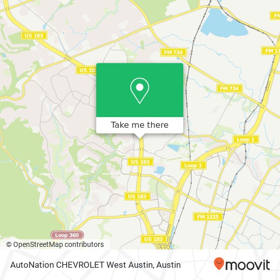 AutoNation CHEVROLET West Austin map