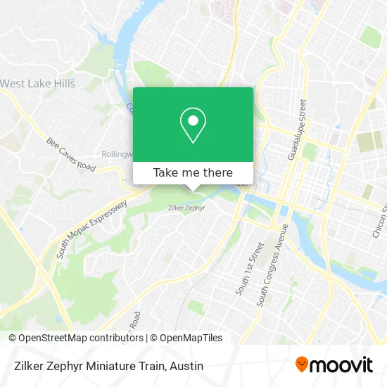 Zilker Zephyr Miniature Train map