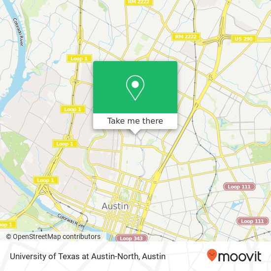 University of Texas at Austin-North map