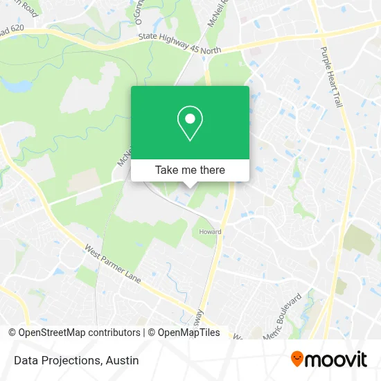 Data Projections map