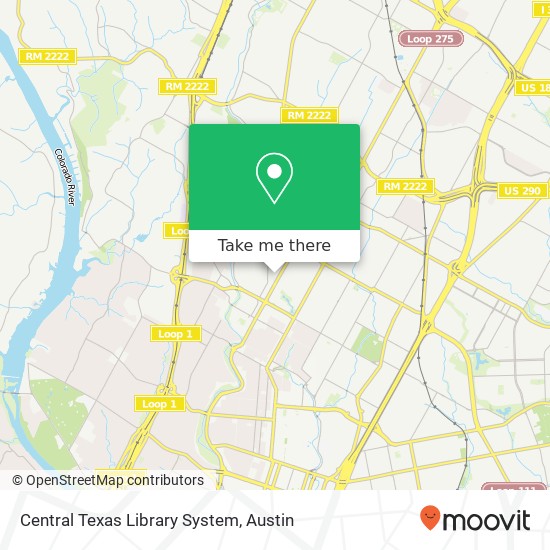 Central Texas Library System map