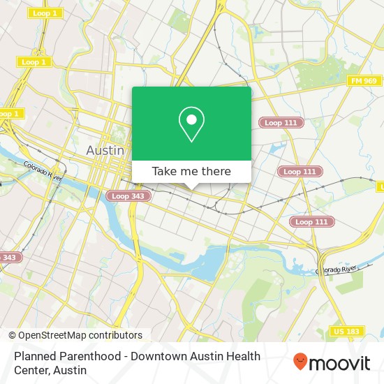 Planned Parenthood - Downtown Austin Health Center map