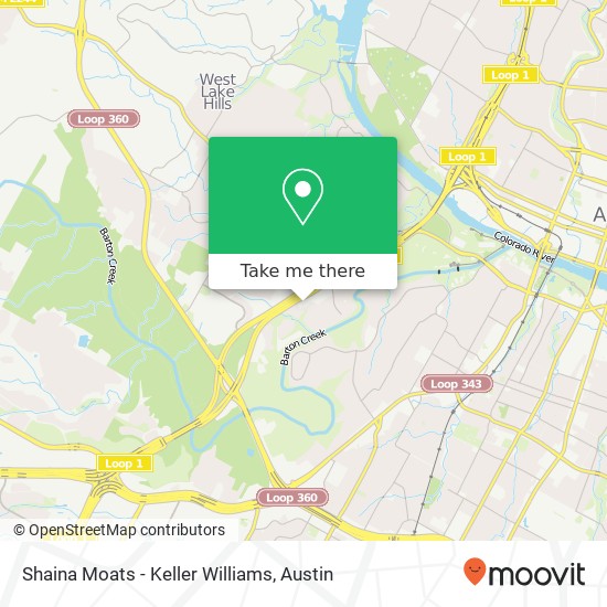 Mapa de Shaina Moats - Keller Williams