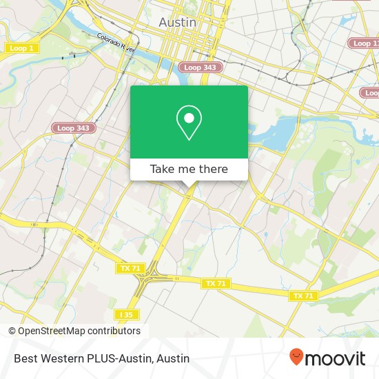 Best Western PLUS-Austin map