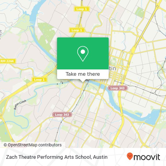 Mapa de Zach Theatre Performing Arts School