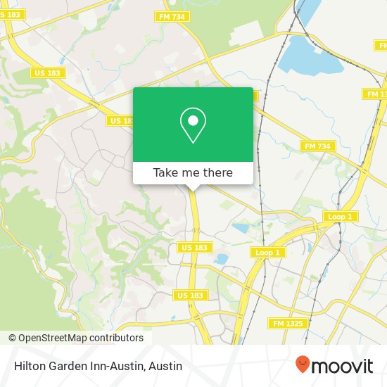 Hilton Garden Inn-Austin map