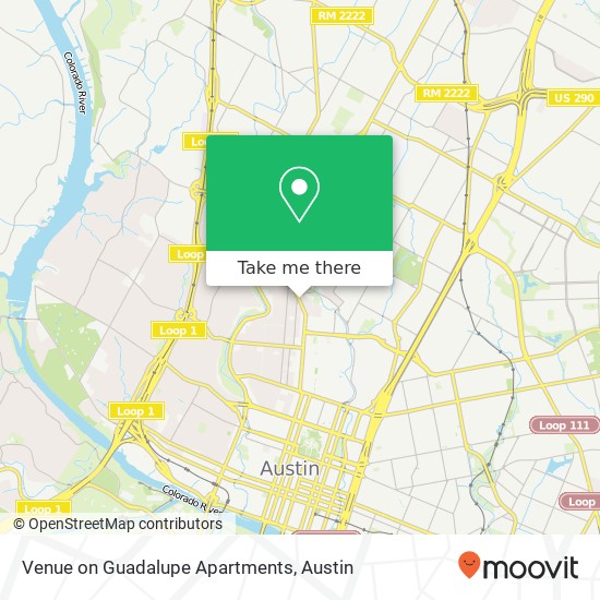 Venue on Guadalupe Apartments map