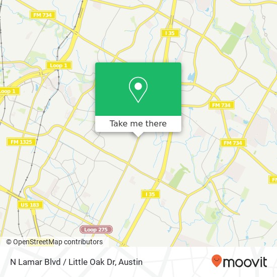 N Lamar Blvd / Little Oak Dr map