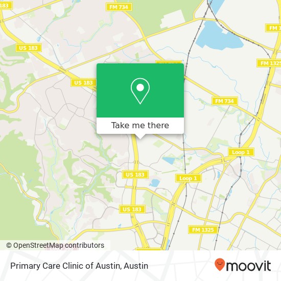 Primary Care Clinic of Austin map