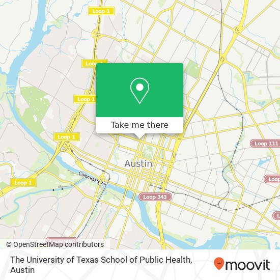 The University of Texas School of Public Health map