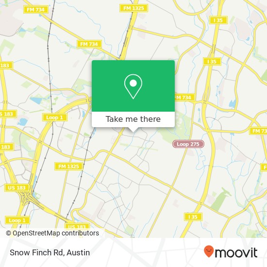 Snow Finch Rd map