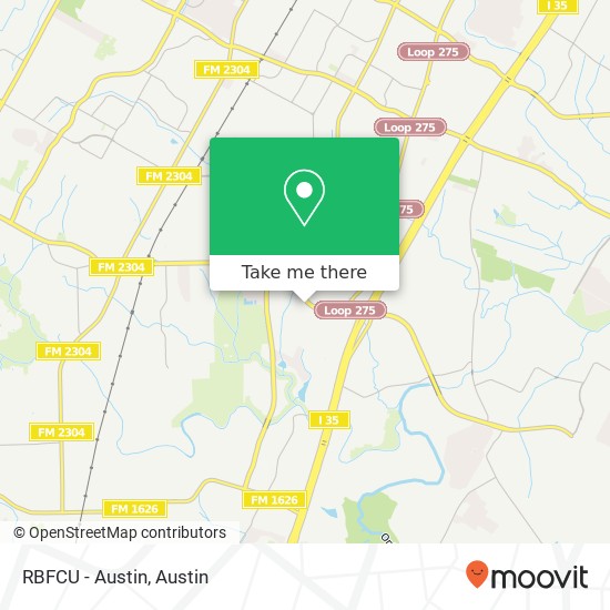 Mapa de RBFCU - Austin