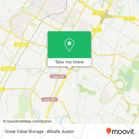 Great Value Storage - Allsafe map