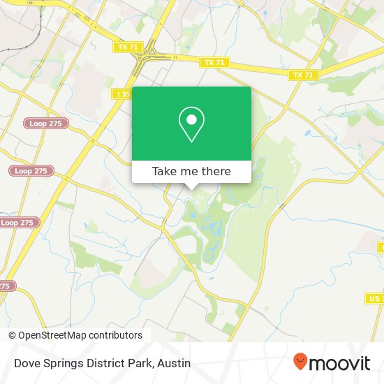 Dove Springs District Park map