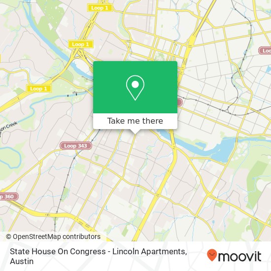 Mapa de State House On Congress - Lincoln Apartments