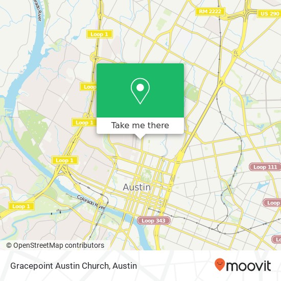 Mapa de Gracepoint Austin Church