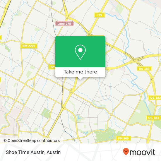 Shoe Time Austin map