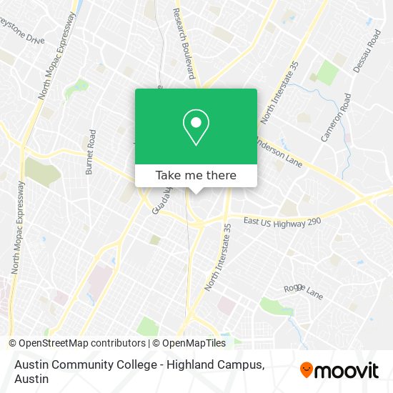 Mapa de Austin Community College - Highland Campus