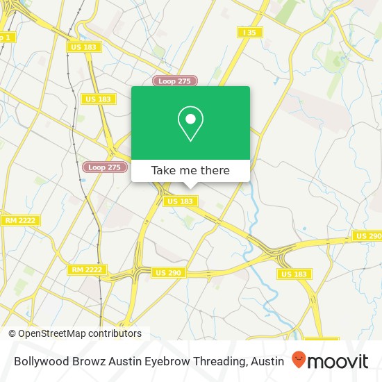 Bollywood Browz Austin Eyebrow Threading map