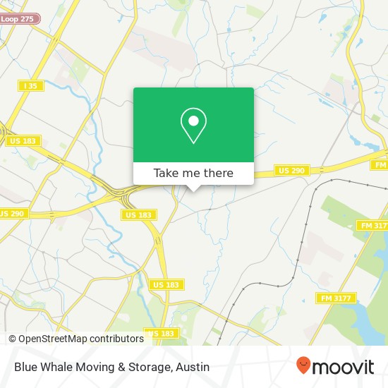 Blue Whale Moving & Storage map