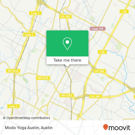 Mapa de Modo Yoga Austin