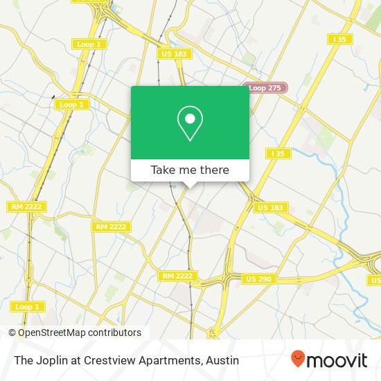 Mapa de The Joplin at Crestview Apartments
