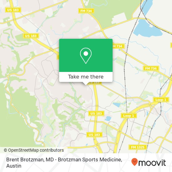 Mapa de Brent Brotzman, MD - Brotzman Sports Medicine