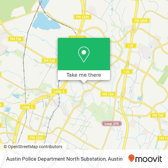 Austin Police Department North Substation map