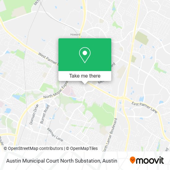 Austin Municipal Court North Substation map